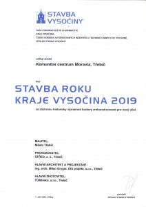 Stavba roku Kraje Vysočina 2019